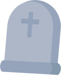 Fototapeta premium Cross tombstone illustration