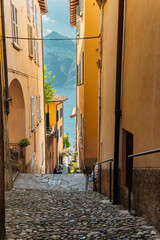 Colorful village on the shore of Lake Como, Italy