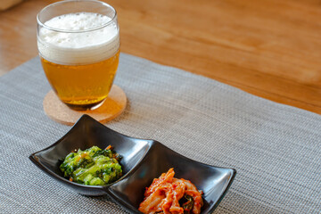 Beer with side dishes / 晩酌とおつまみ