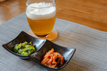 Beer with side dishes / 晩酌とおつまみ