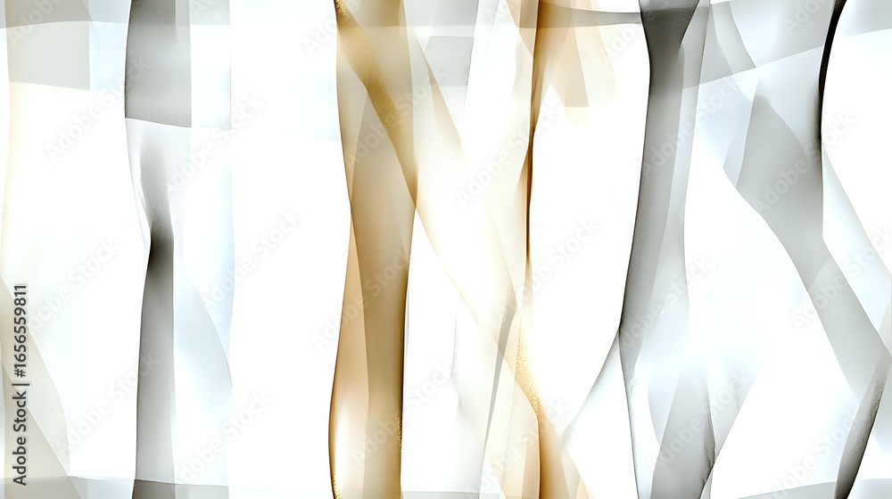 Poster elegant flowing curves in soft beige and white create an abstract minimalist composition with gentle