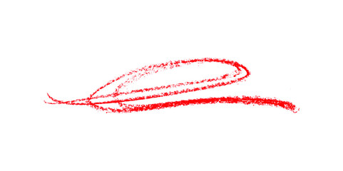 Red pencil hand writing rhythm set on transparent background