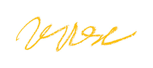 Yellow pencil hand writing rhythm set on transparent background