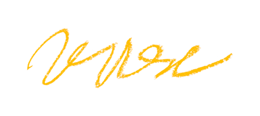 Yellow pencil hand writing rhythm set on transparent background