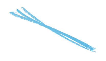 Light blue pencil hand writing strokes set on transparent background.