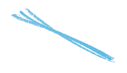 Light blue pencil hand writing strokes set on transparent background.