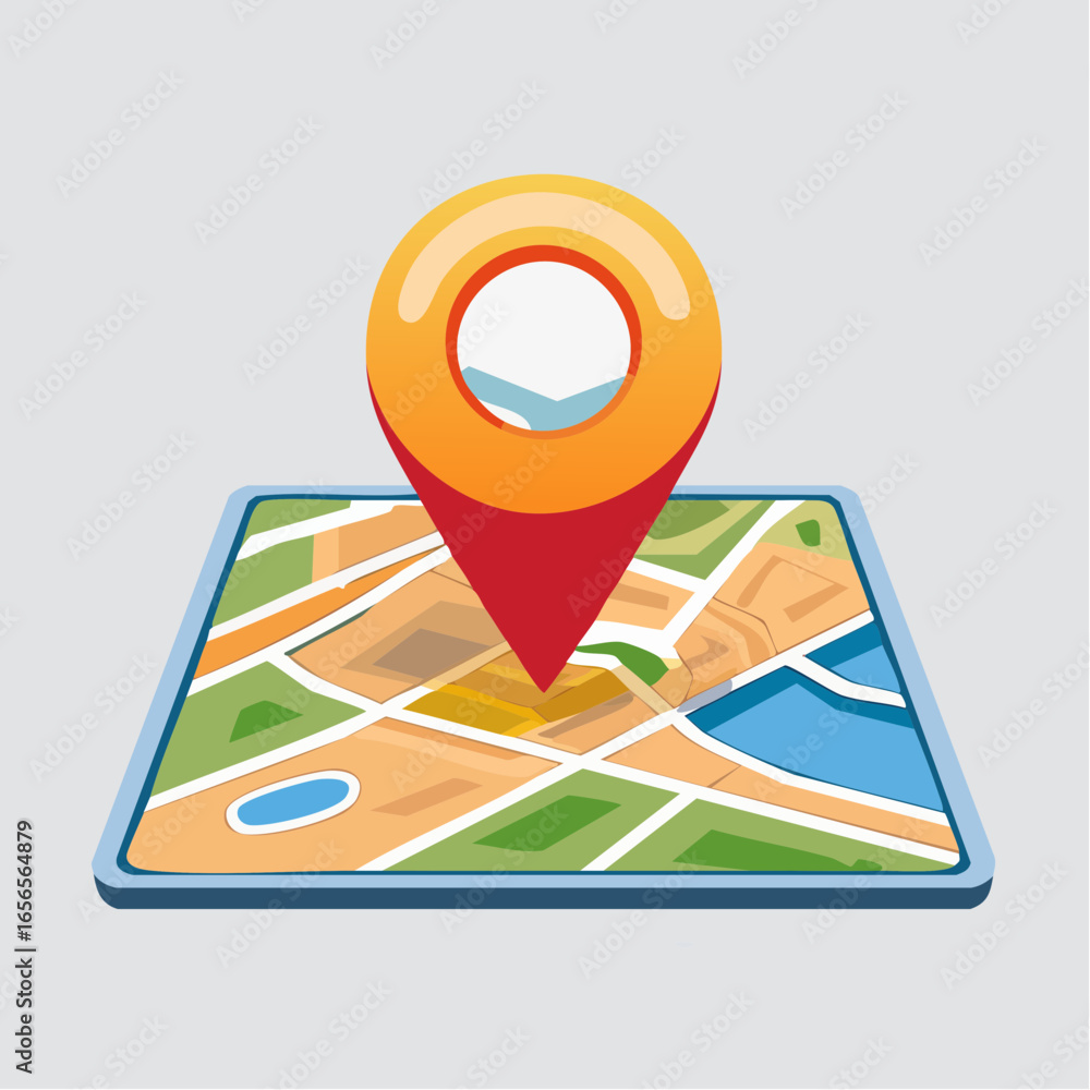 Poster digital map application interface