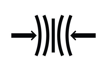 Compress arrow icon, black elasticity arrow icon.