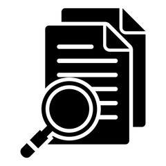 Research icon with glyph style