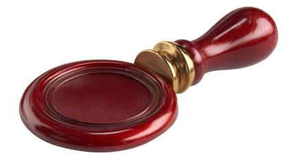 red wax seal isolated on white background, HD realistic