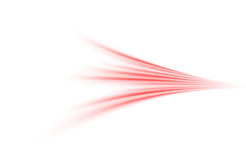 Red Laser trail and speed light, PNG blur streak for futuristic dynamic road design and traffic...