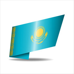 Folded national flag, shining with a shadow.