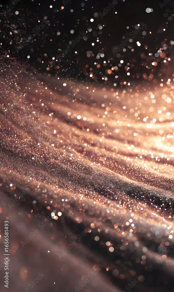 Poster abstract cosmic dust cloud creating a beautiful nebula space scene with shimmering starlight for wal