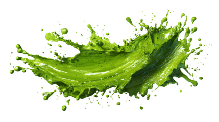 round green paint splash smear isolated on white background, HD realistic