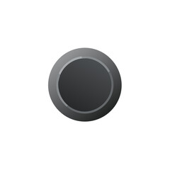 Simple Black Circle with Gray Bevel Perfect for User Interface and Design Elements