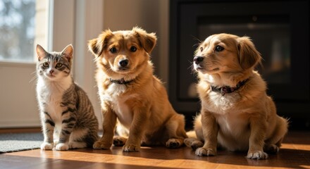 Cat and Dogs Together – World Rabies Day, Pet Vaccination and Responsible Ownership Awareness 