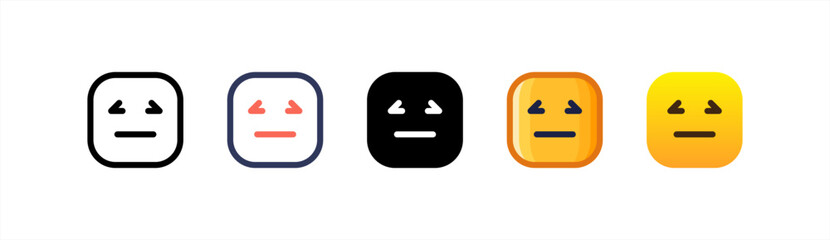 Nervous icon set multiple style collection.