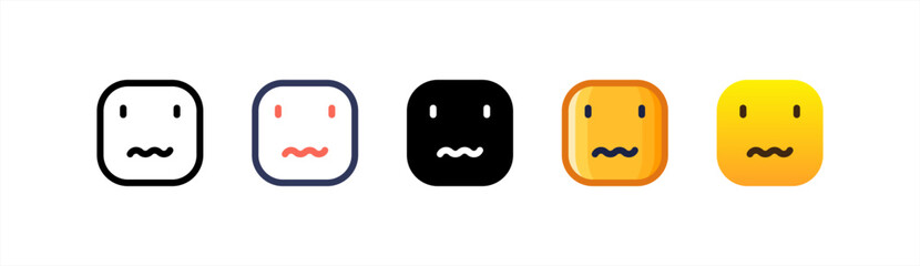 Confused icon set multiple style collection.