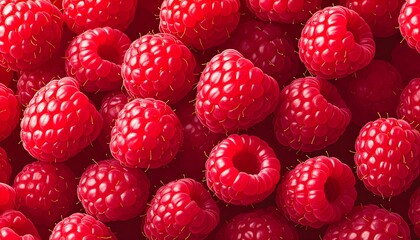 Fresh Raspberries Background Texture. (1)