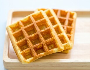 Waffle diatas baki 