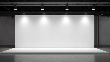 3d render 2x3 backdrop with light. Realistic mockup
