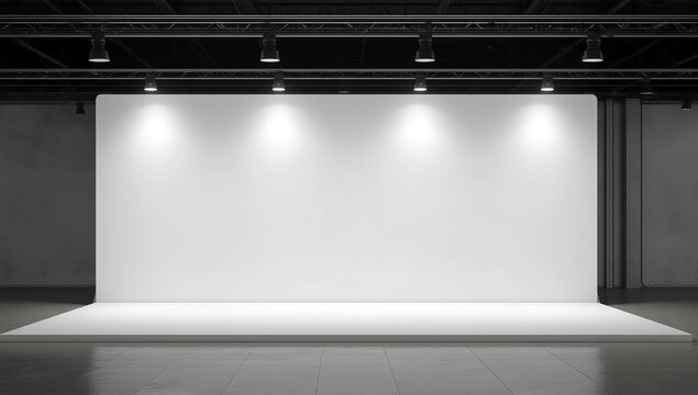 3d render 2x3 backdrop with light. Realistic mockup