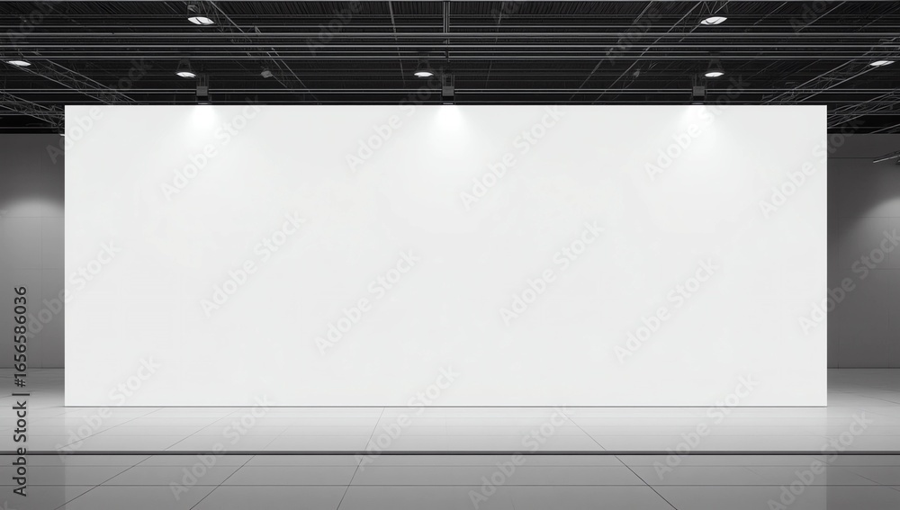 Poster 3d render 2x3 backdrop with light. realistic mockup