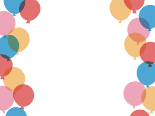 カラフルで派手な風船の背景フレーム © モツ煮子