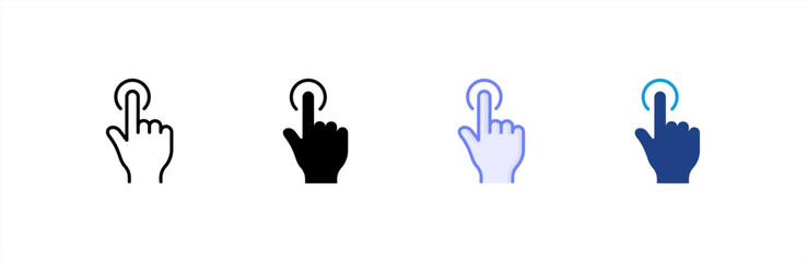 Touch icon set multiple style collection.