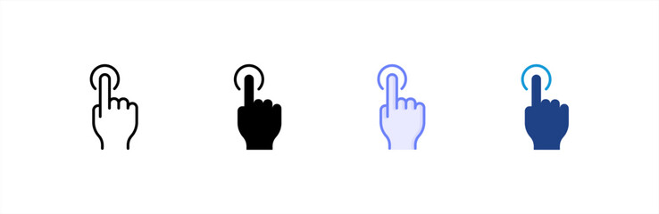 Touch icon set multiple style collection.