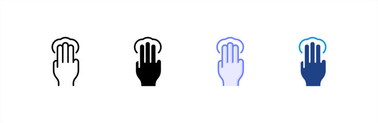 Obraz premium Tap icon set multiple style collection.