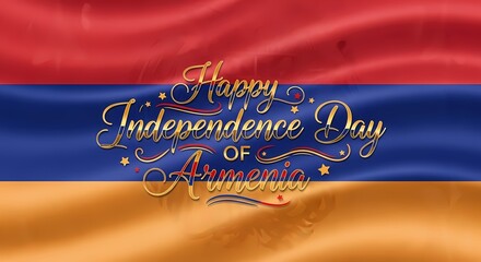Celebrating Armenia independence day with vibrant national flag design for patriotic festivities and cultural events