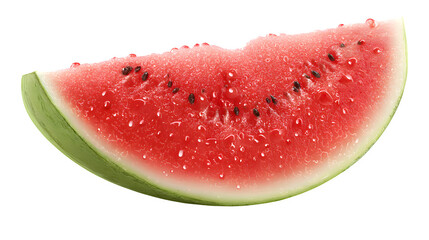 slice of red watermelon isolated on white background, HD realistic