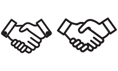 Obraz premium Handshake Icons Vector for Business & Deals