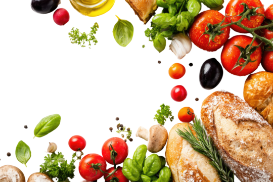 Colorful display of fresh food