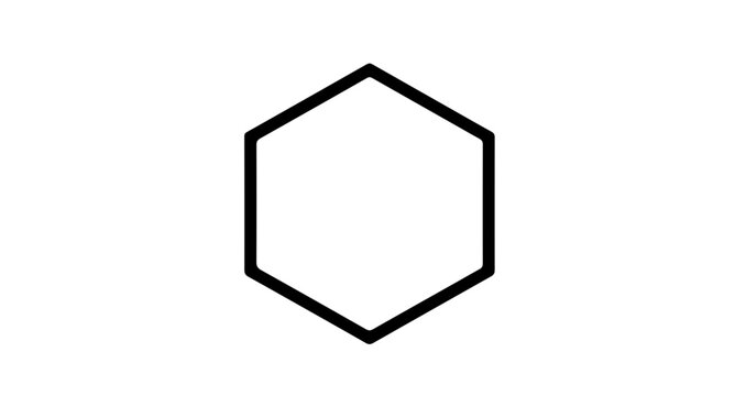 Download hexagon vector shape outline geometric illustration for graphic design and creative projects free use