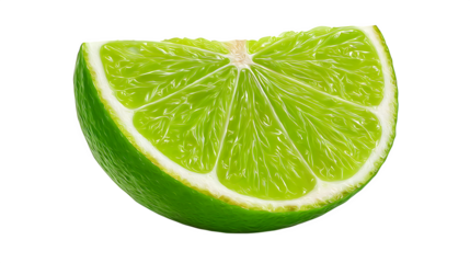 lime slice isolated on white background, HD realistic