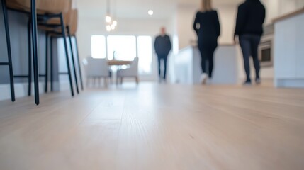 Visitors enjoy discovering newly constructed home during guided tour