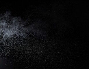 黒背景に舞う砂埃