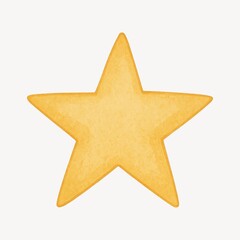 Obraz premium Golden star illustration on white