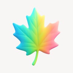 Naklejka premium Colorful gradient maple leaf