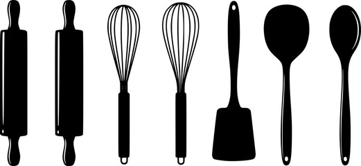 set of kitchen knives