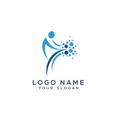 Spa, Body massage logo vector illustration