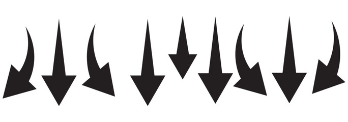 Air flow wave arrows icon set