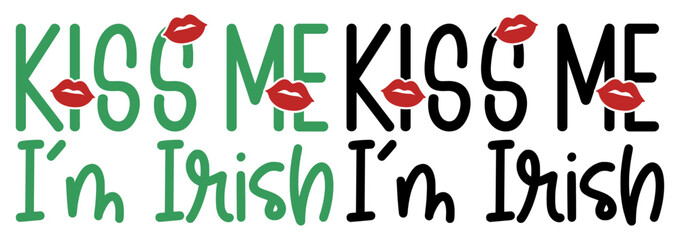 Kiss Me I'm Irish St Patricks Day T-shirt Design