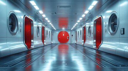 Shiny brushed steel generator artwork