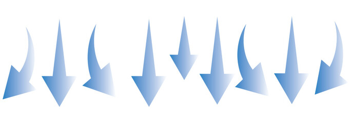 Air flow wave arrows icon set