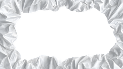 white scribble frame border isolated on white background, HD realistic