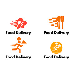 Food Transport and Courier Logo Icons