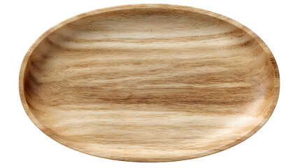 wooden plate dish top view isolated on white background, HD realistic